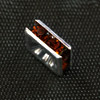 20 Stk. Strassrondellen viereckig 8x8mm Silber/Deep Amber
